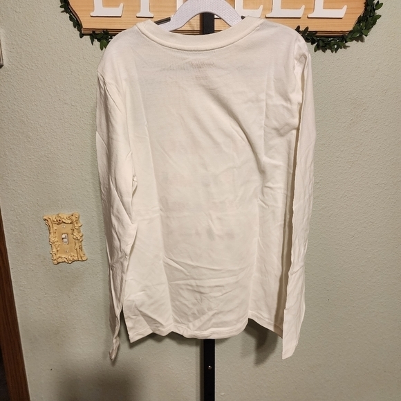 Cat & Jack White Long Sleeve Tee with Colorful Print - Picture 3 of 4